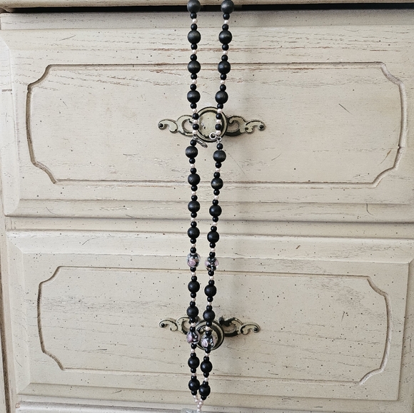 Vintage BOHO Australian Glass Bead and Wood Bead Neclace With Matching Earrings♡ - Picture 5 of 8